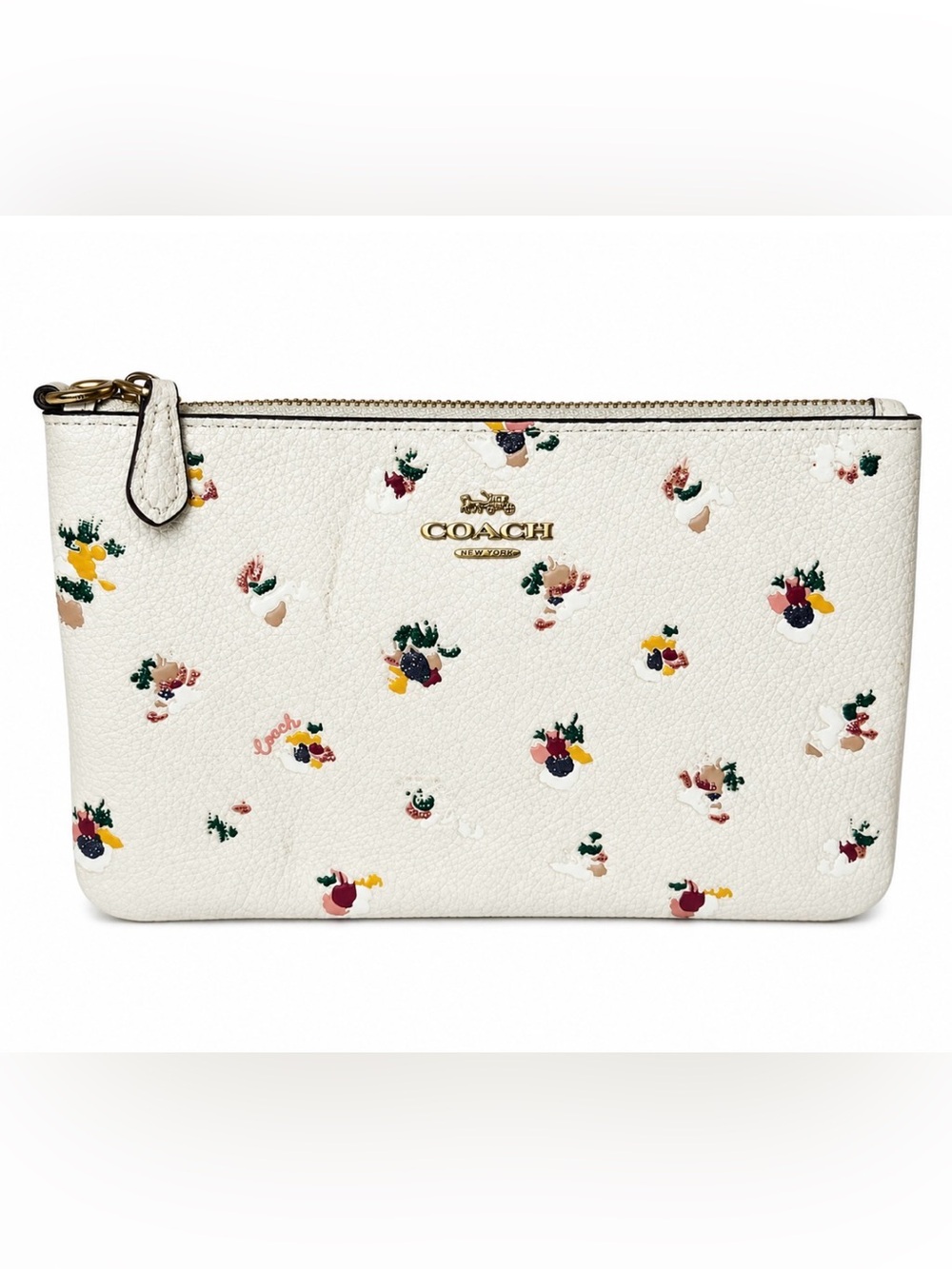 COACH  Chalk Small Pouch w/ Floral Print 💐